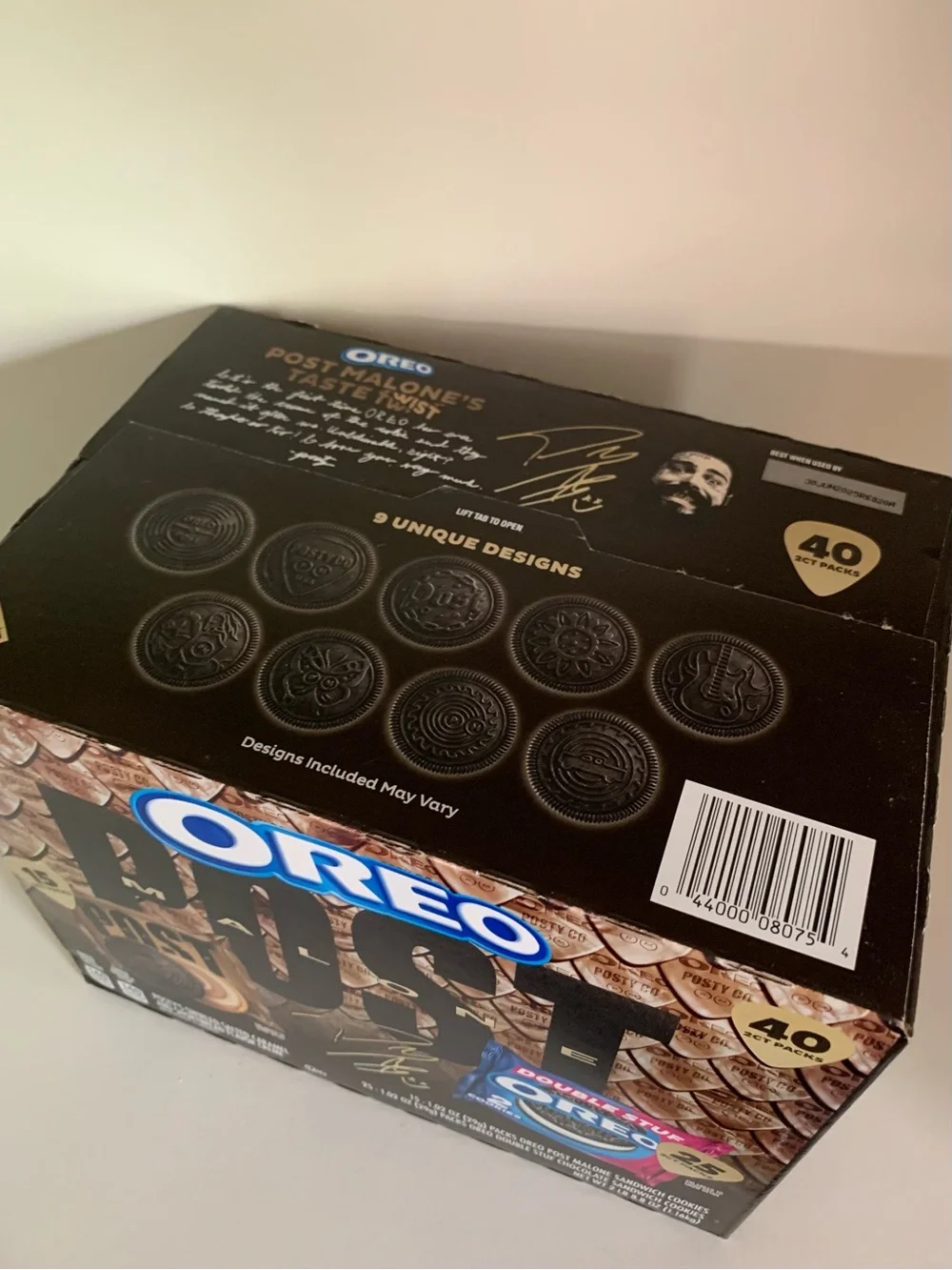 Empty post Malone Oreos box sealed